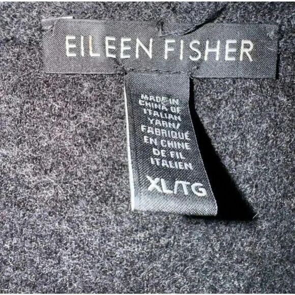 Eileen Fisher Bateau Neck Boucle Front Boxy Wool Blend Sweater SZ XL #2279 - Picture 8 of 14